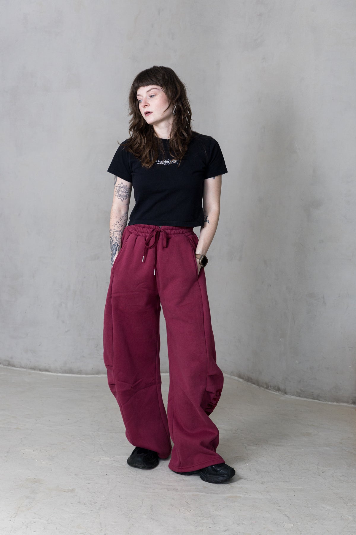 Spiced Wine Wide-Leg Pants